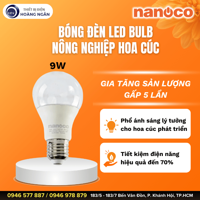 Đèn LED Bulb Nông Nghiệp Hoa Cúc NLBC093