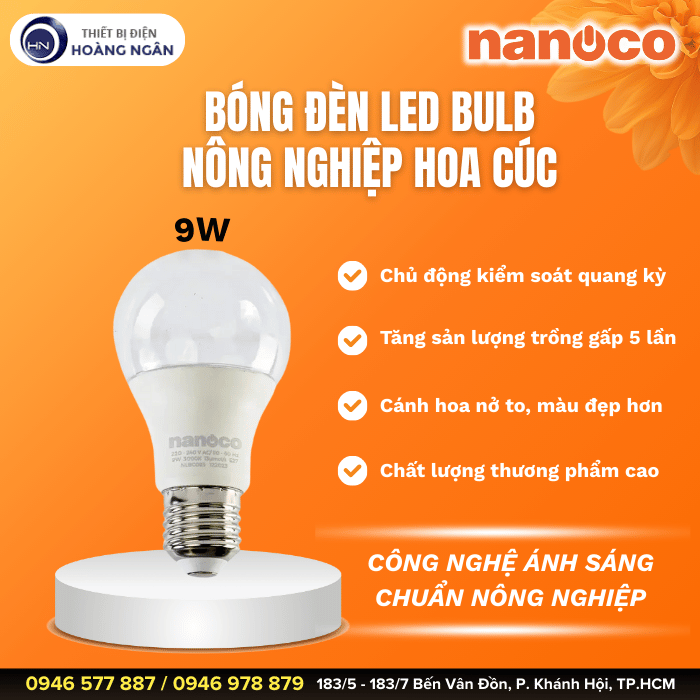 Đèn LED Bulb Nông Nghiệp Hoa Cúc NLBC093