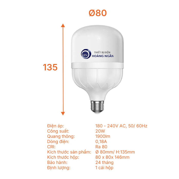Đèn LED Bulb Trụ E27 Lite Series Nanoco IP20