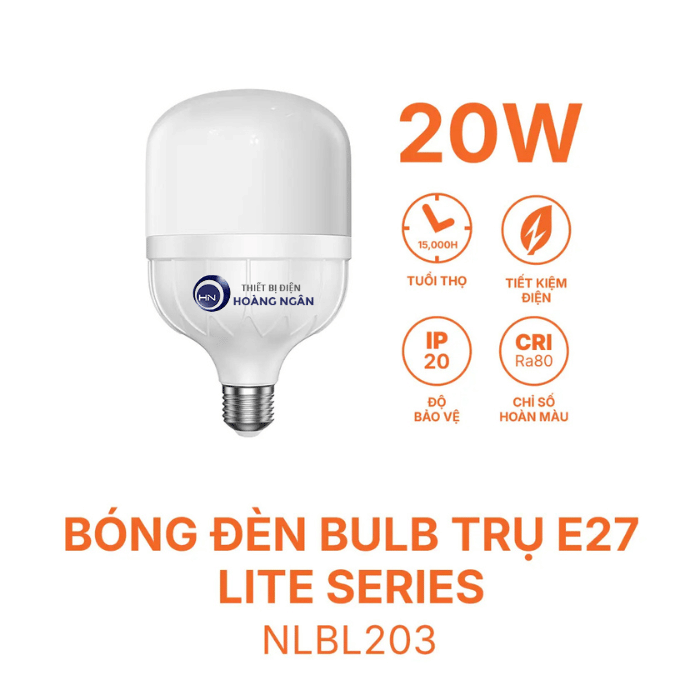 Đèn LED Bulb Trụ E27 Lite Series Nanoco IP20