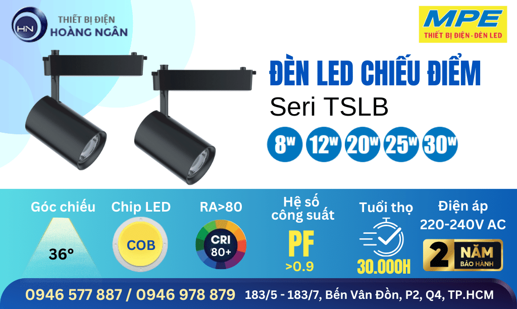 Đèn LED Chiếu Điểm Thanh Ray TSLB MPE