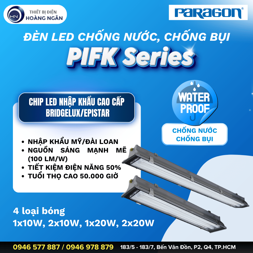 Đèn LED Chống Nước, Chống Bụi PIFK Series Paragon