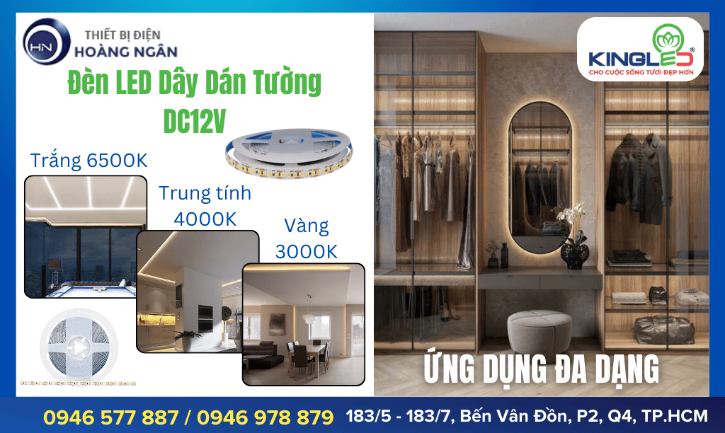 Đèn Led Dây Dán Tường DC12V LDDC Series Kingled