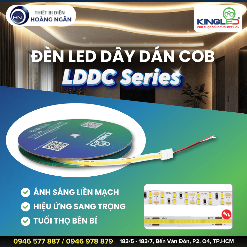 Đèn LED Dây Dán Tường COB KINGLED 24V (LDDC Series)