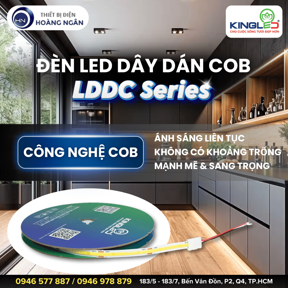 Đèn LED Dây Dán Tường COB KINGLED 24V (LDDC Series)