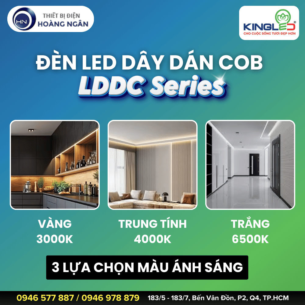 Đèn LED Dây Dán Tường COB KINGLED 24V (LDDC Series)