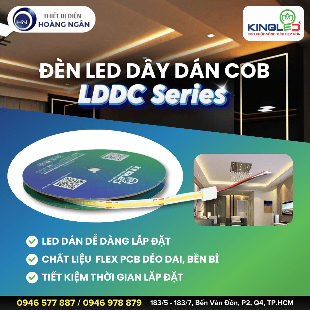Đèn LED Dây Dán Tường COB KINGLED 24V (LDDC Series)