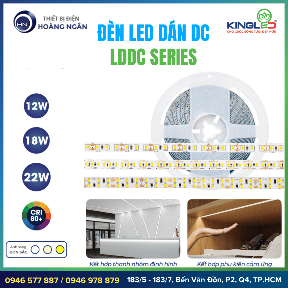 Đèn LED Dây Dán Tường DC LDDC Series KINGLED
