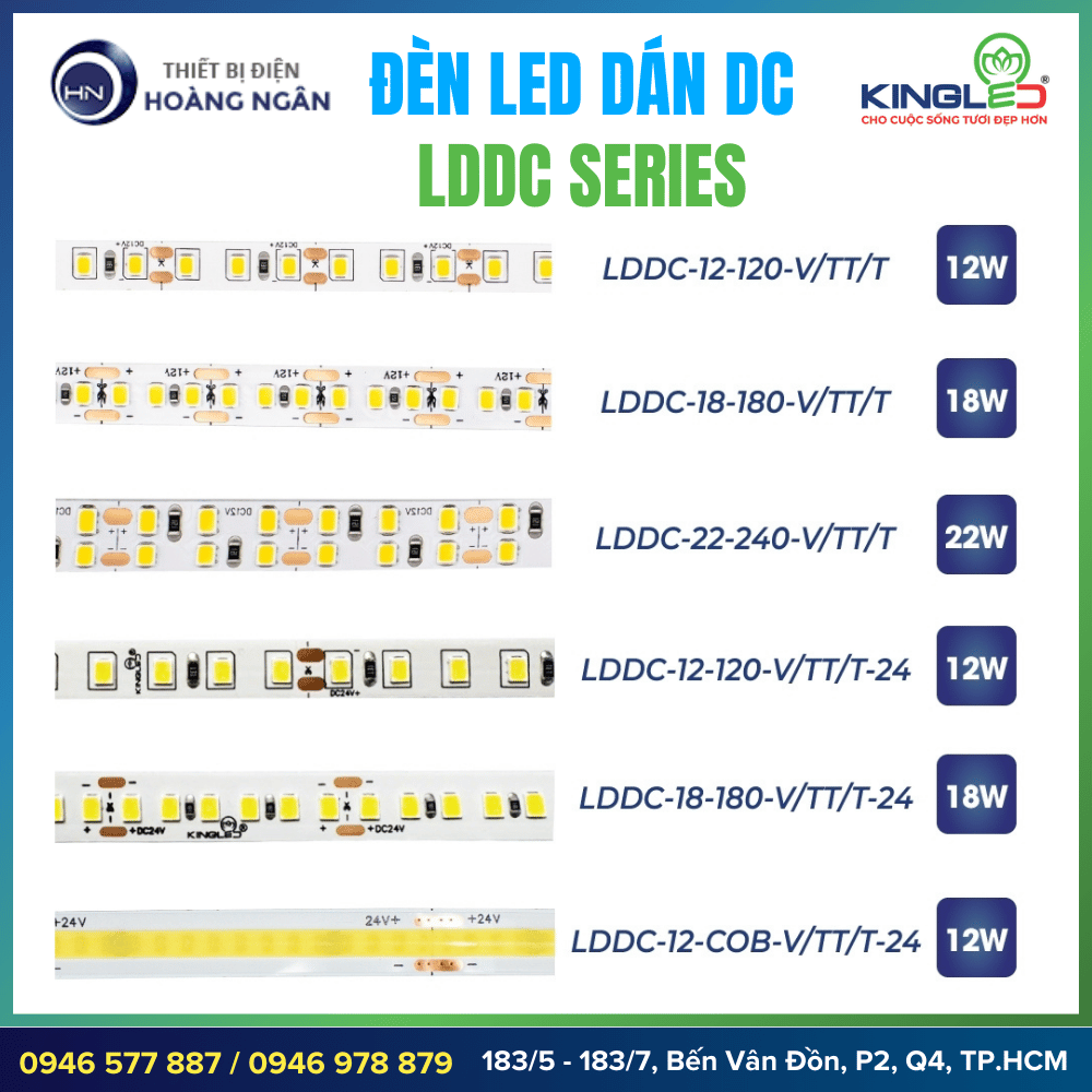 Đèn LED Dây Dán Tường DC LDDC Series KINGLED