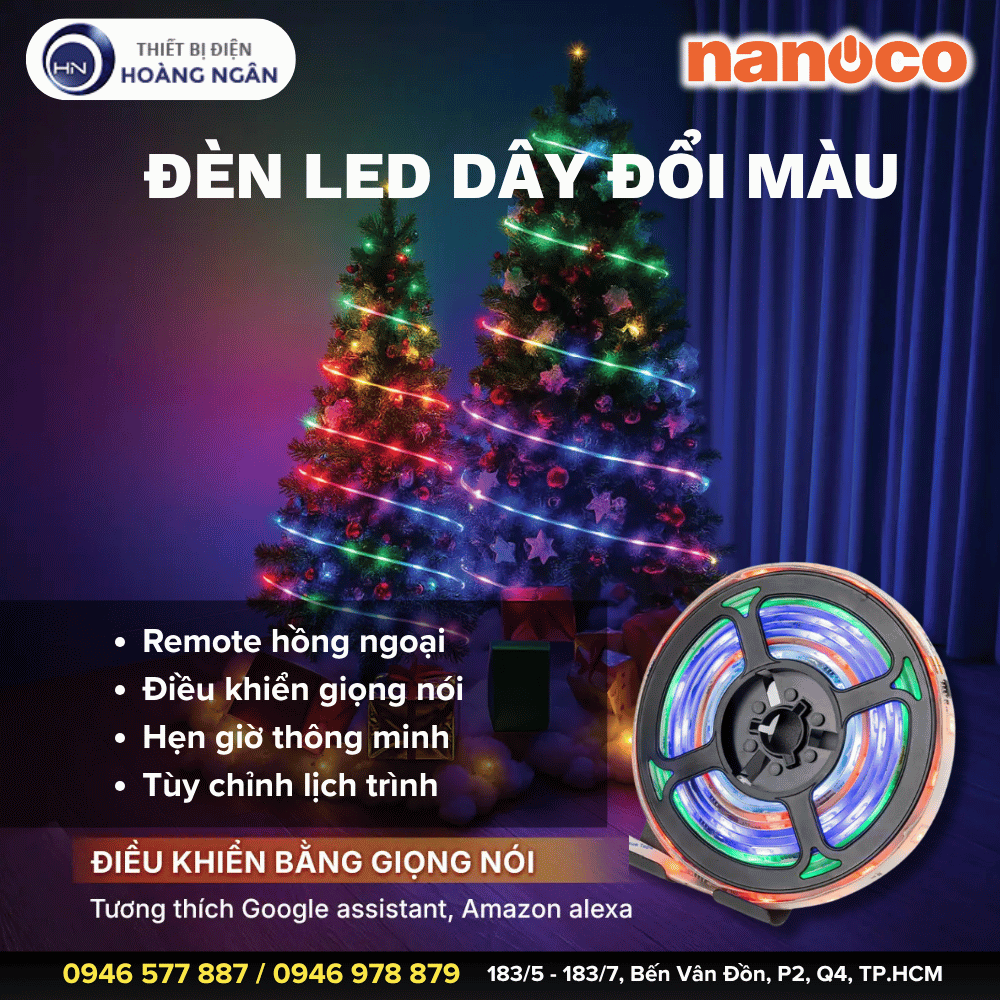 Đèn LED Dây Đổi Màu Trang Trí Nanoco