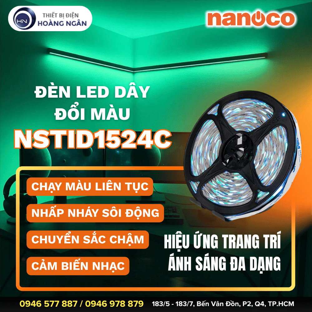 Đèn LED Dây Đổi Màu Nanoco NSTID1524C