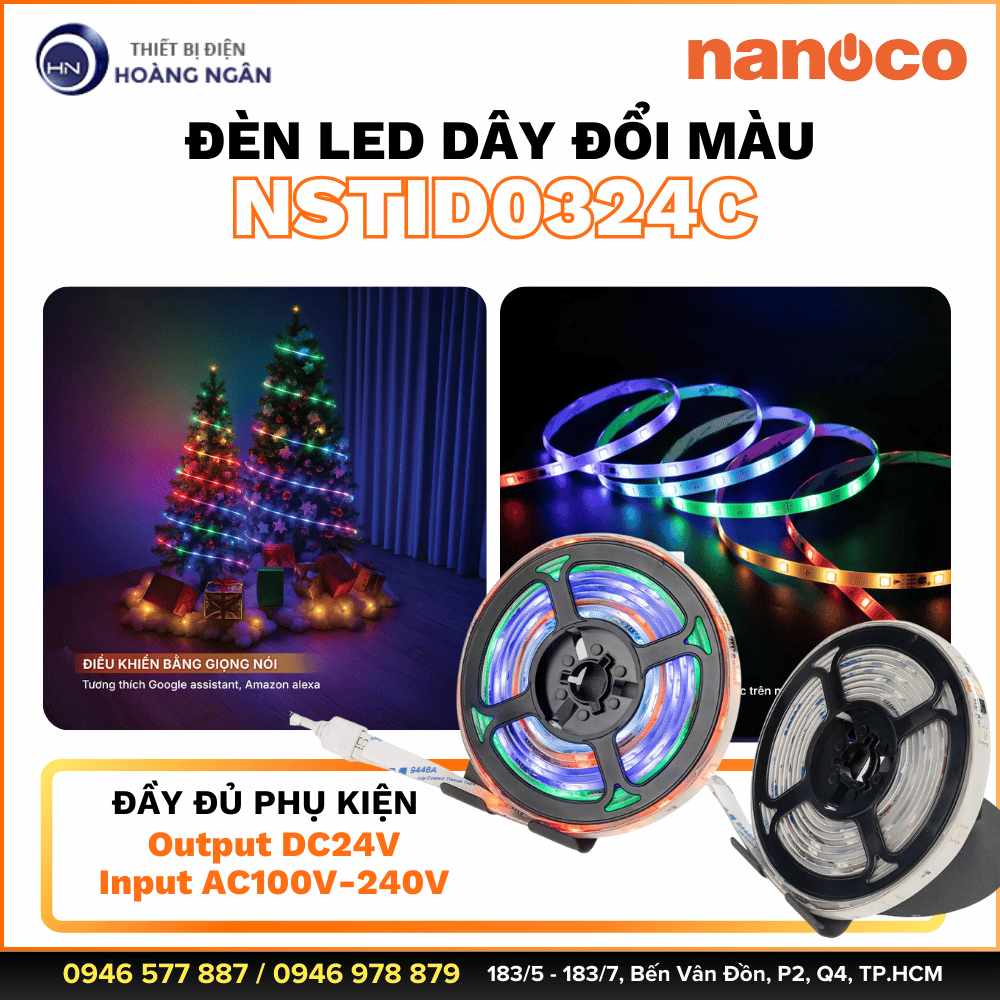Đèn LED Dây Đổi Màu Nanoco NSTID0324C
