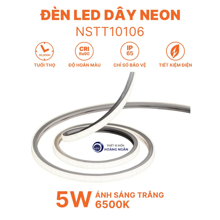 Đèn LED Dây Neon Sử Dụng Ngoài Trời IP65 120 Chip LED DC24V Nanoco