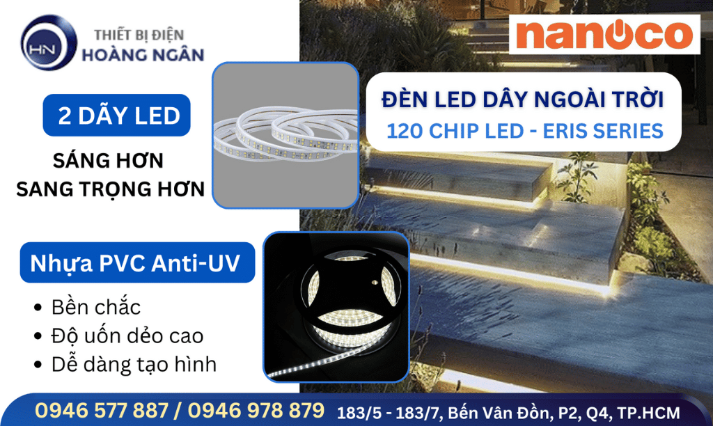 Đèn LED dây ngoài trời 120 chip LED Nanoco - Eris Series