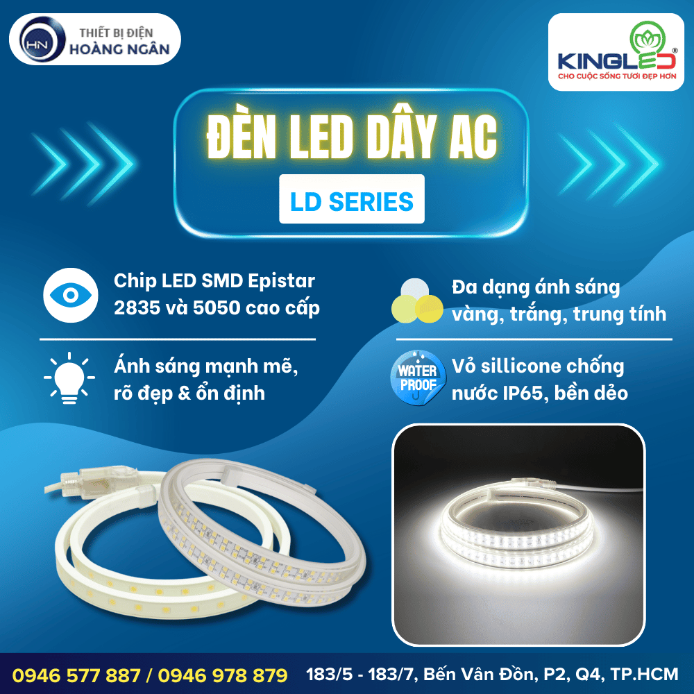 Đèn LED Dây Ngoài Trời Chống Nước KINGLED AC  LD Series