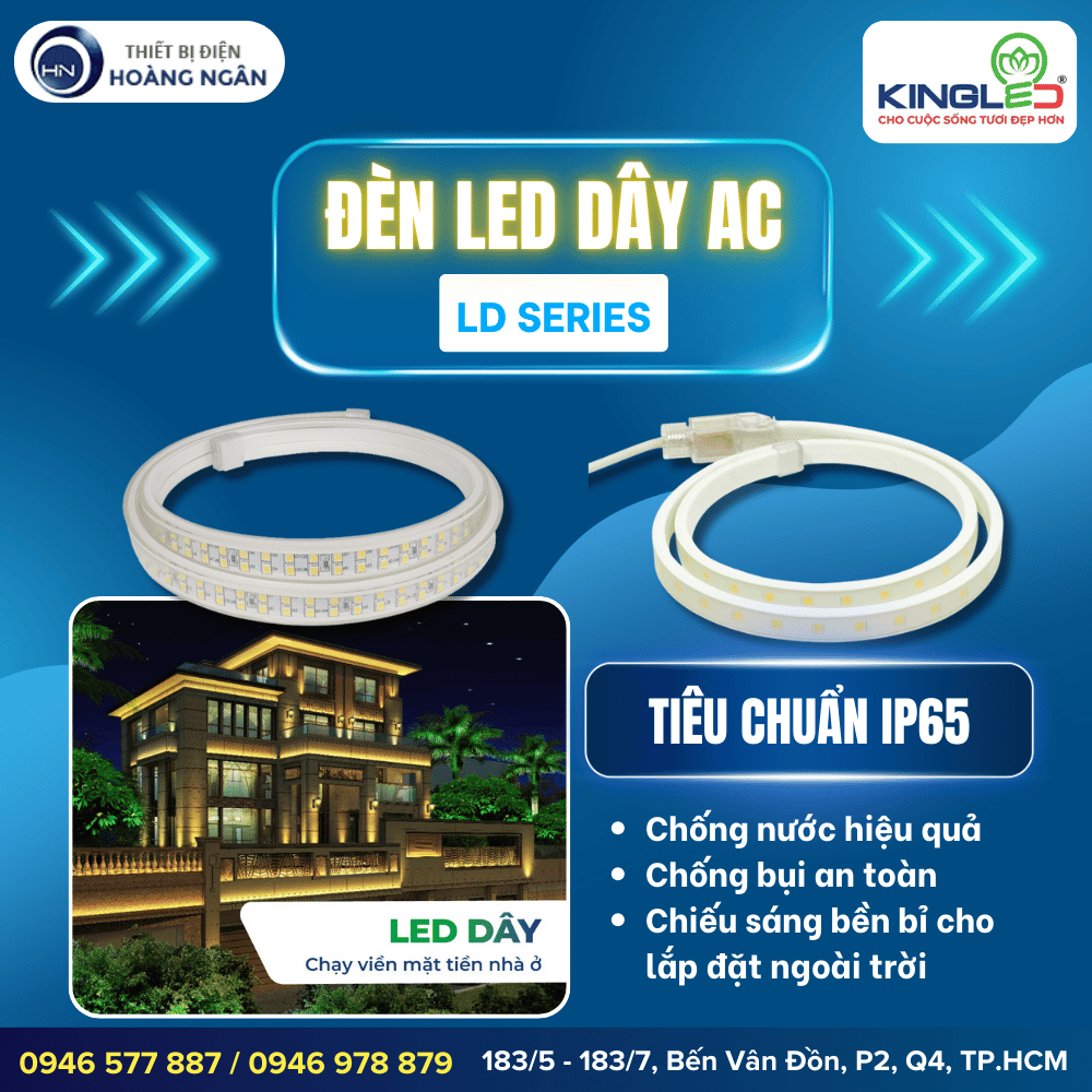 Đèn LED Dây Ngoài Trời Chống Nước KINGLED AC  LD Series