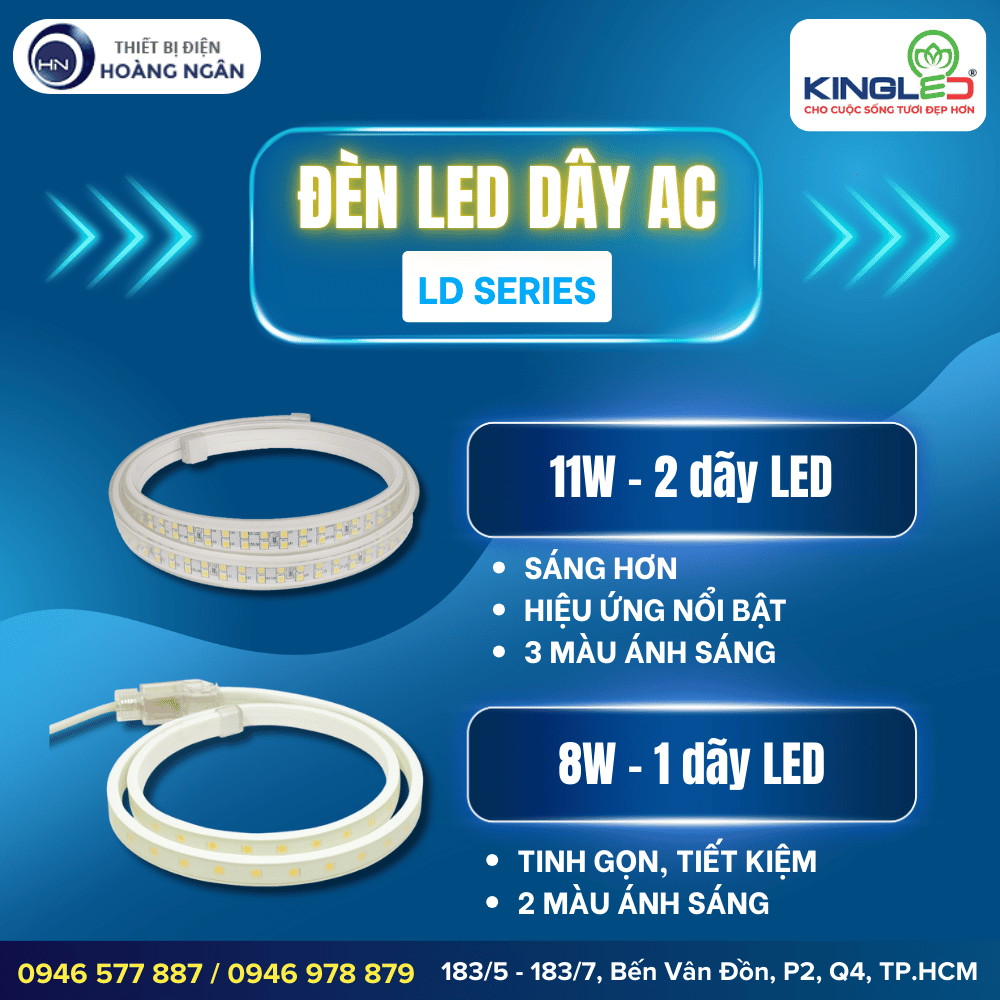 Đèn LED Dây Ngoài Trời Chống Nước KINGLED AC  LD Series