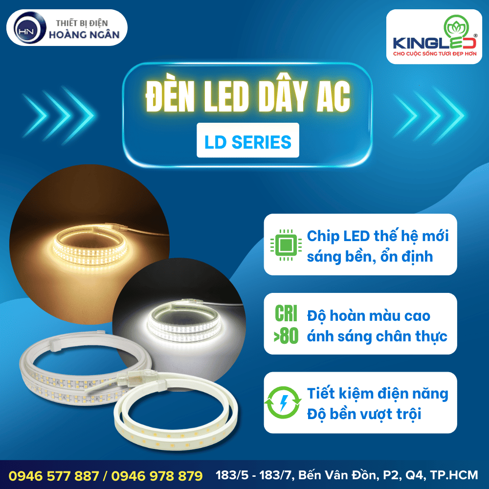 Đèn LED Dây Ngoài Trời Chống Nước KINGLED AC  LD Series