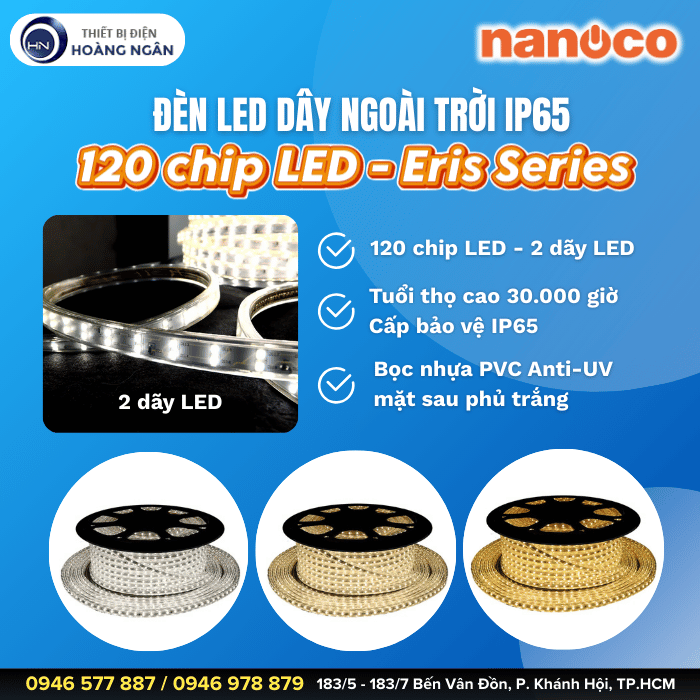 Đèn LED Dây Ngoài Trời 120 Chip LED 