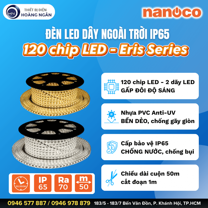 Đèn LED Dây Ngoài Trời 120 Chip LED NSTE1202 Nanoco  ERIS SERIES