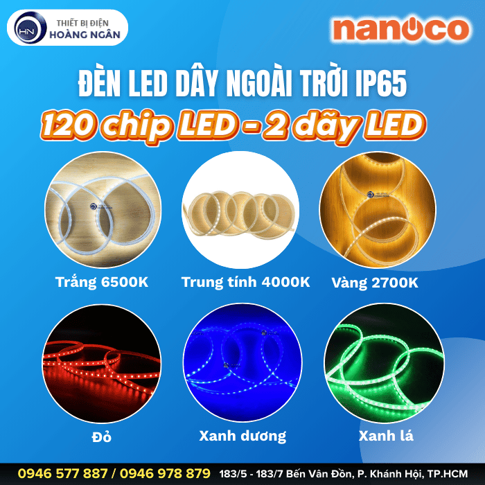 Đèn LED Dây Ngoài Trời 120 Chip LED - 2 Dãy LED NST1202 Nanoco