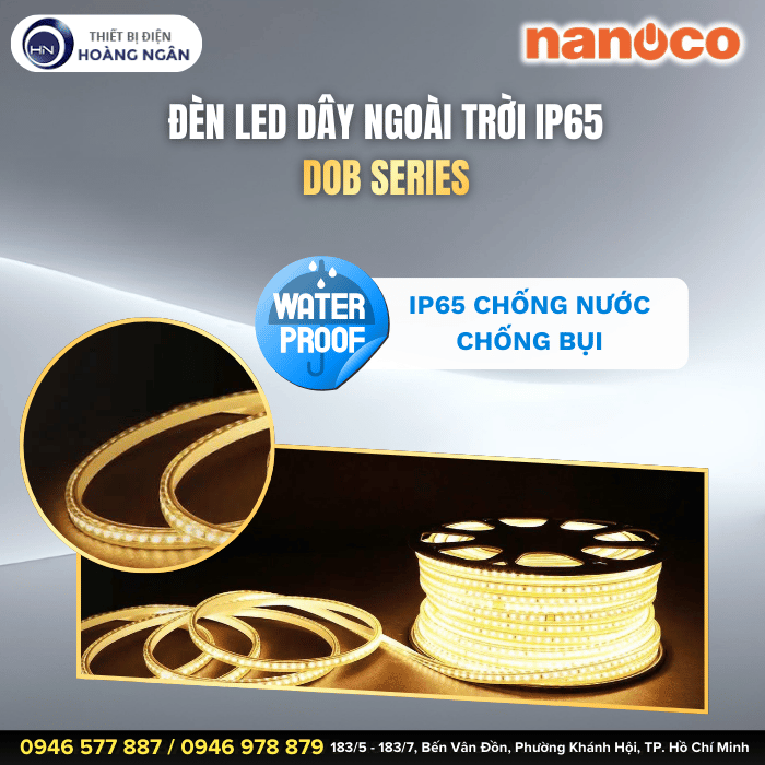 Đèn LED Dây Ngoài Trời IP65 Nanoco - DOB Series
