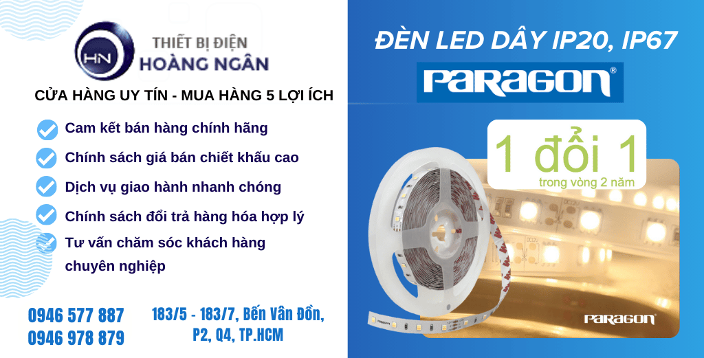 Đèn LED Dây Trang Trí IP67, IP20 Paragon - Đèn LED Dây 24V Paragon