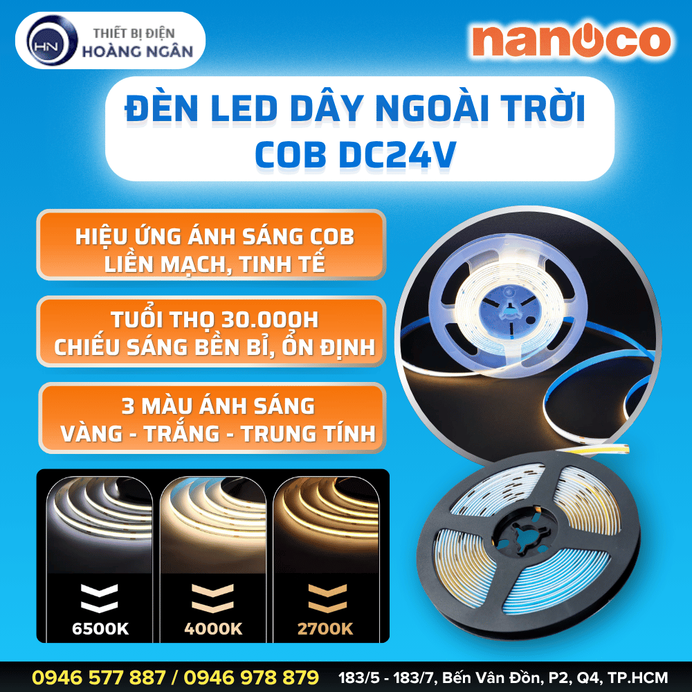 Đèn LED Dây Trang Trí Trong Nhà COB Nanoco