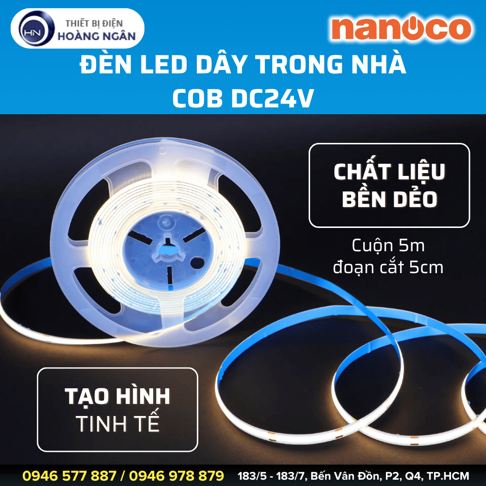 Đèn LED Dây Trang Trí Trong Nhà COB Nanoco