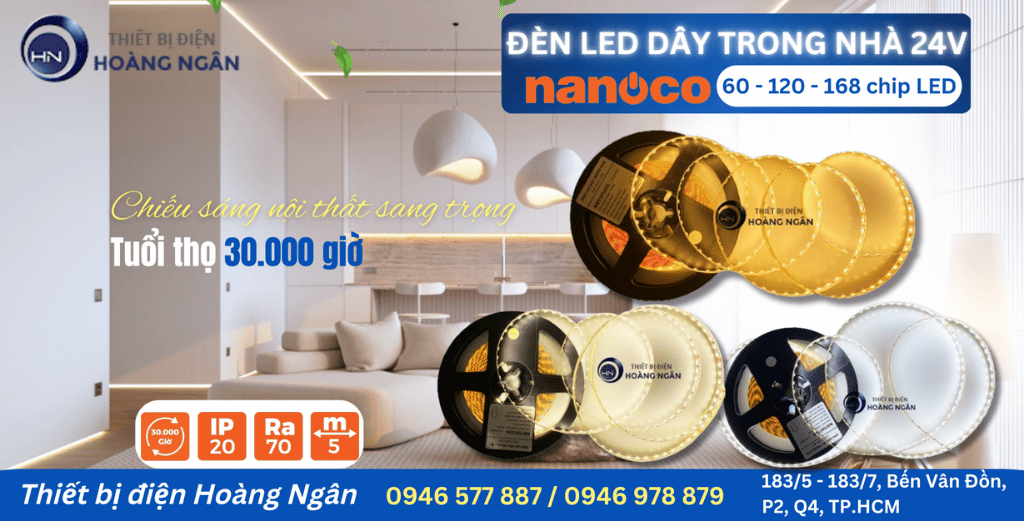 Đèn LED Dây Trong Nhà 24V NANOCO