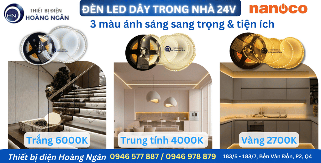 Đèn LED Dây Trong Nhà 24V NANOCO