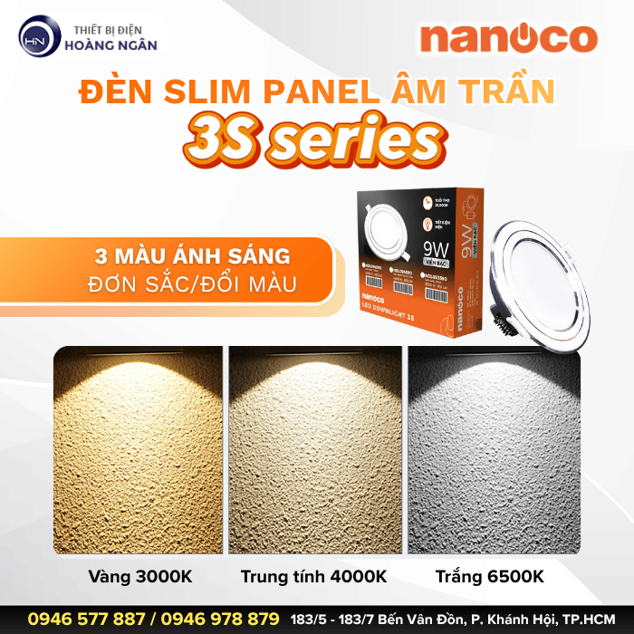 Đèn LED Downlight 3S Series Nanoco