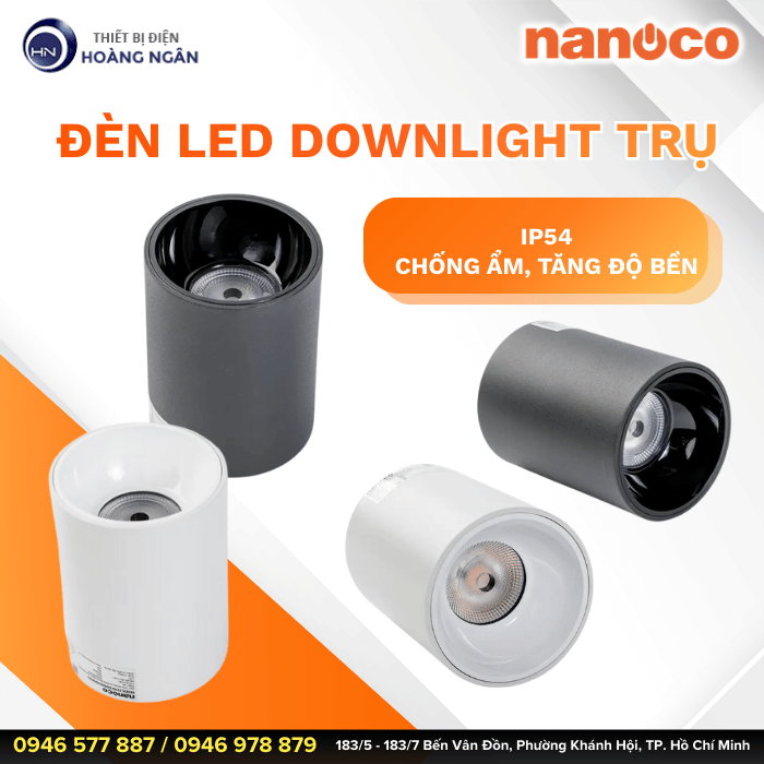 Đèn LED Downlight Trụ Vỏ Trắng 12W NSDL12W409040W54 Nanoco - GAIA (2)