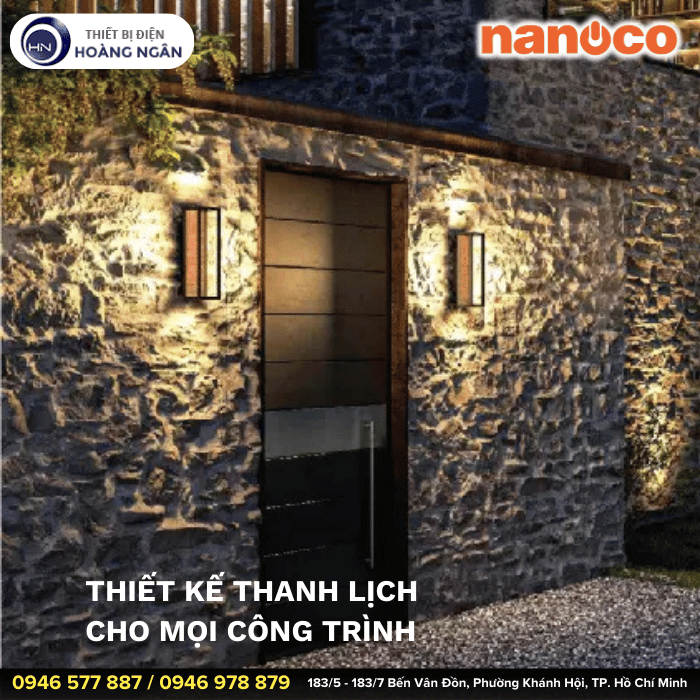 Đèn LED Gắn Tường Ngoài Trời NBL3062WD Nanoco