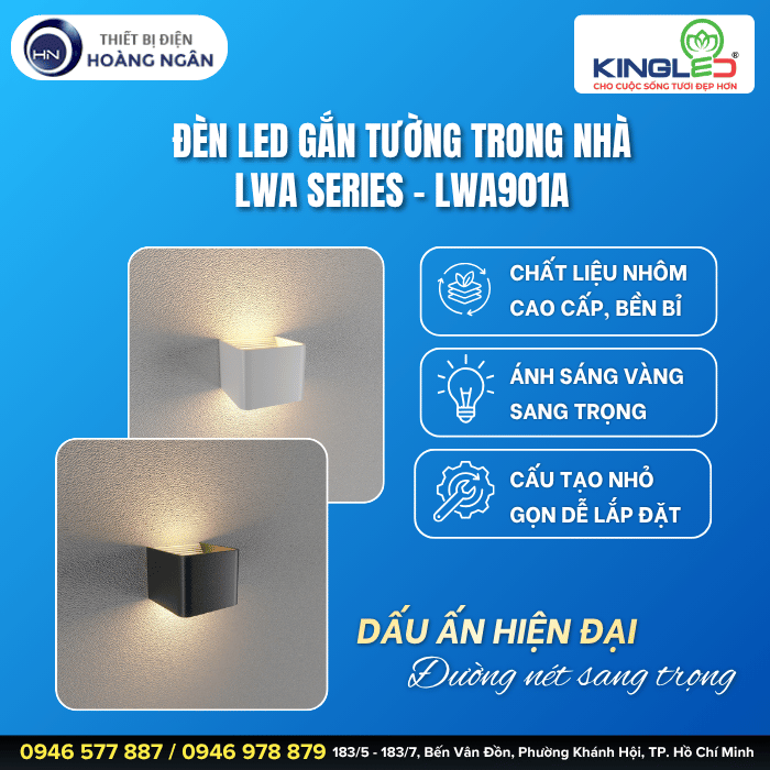 Đèn LED Gắn Tường Trong Nhà KingLED LWA901A