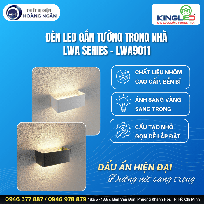 Đèn LED Gắn Tường Trong Nhà LWA9011 KINGLED