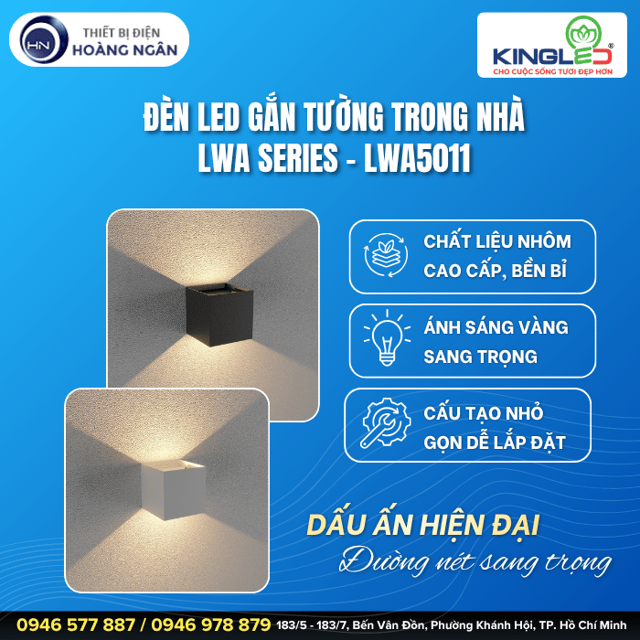Đèn LED Gắn Tường Trong Nhà LWA5011 KINGLED 5W
