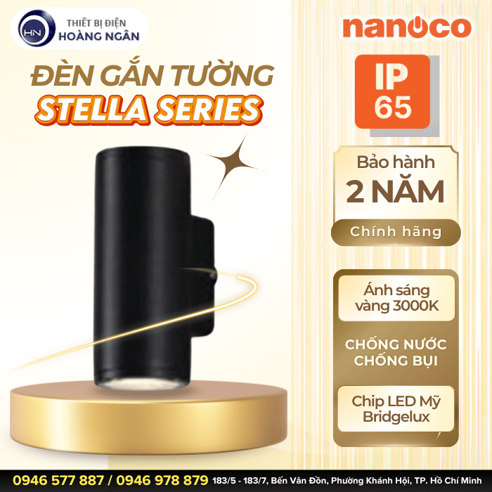 Đèn LED Ngoài Trời Gắn Tường NBLS22512 Nanoco - Stella Series