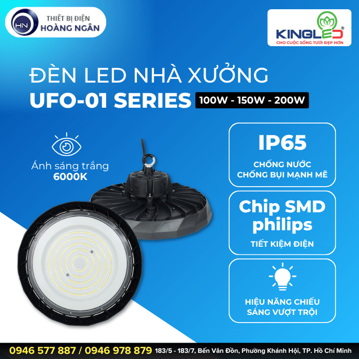 Đèn LED Nhà Xưởng KINGLED  UFO-01 Series