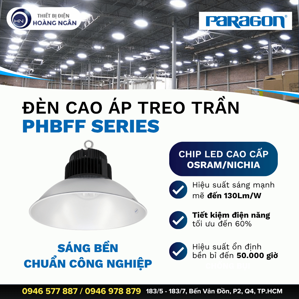 Đèn LED Nhà Xưởng Paragon PHBFF Series
