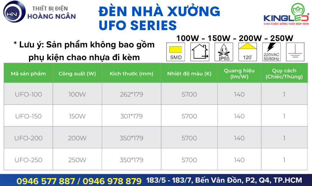 Đèn LED Nhà Xưởng UFO Series - KingLED