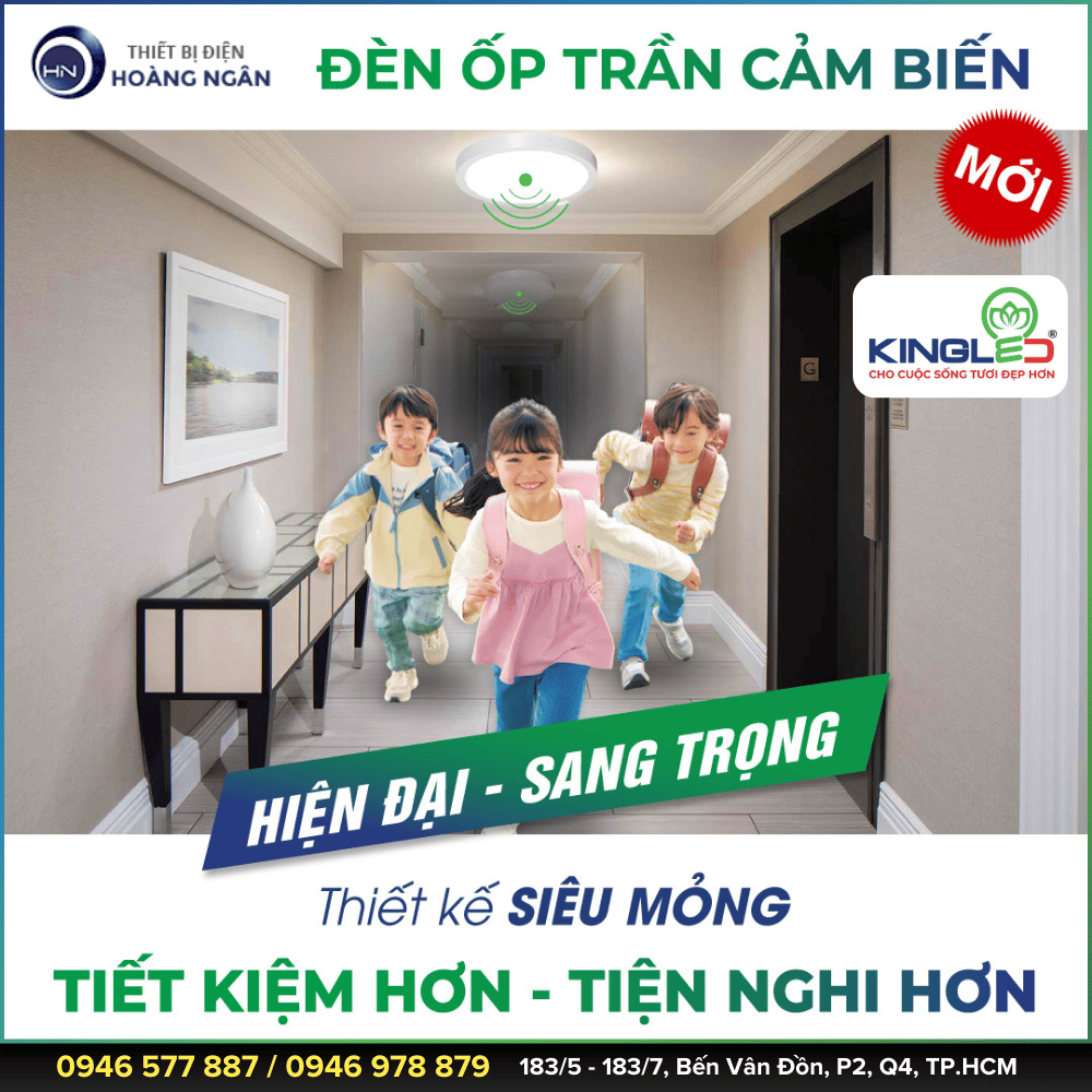 Đèn LED Ốp Trần Cảm Biến KingLED OTCB Series