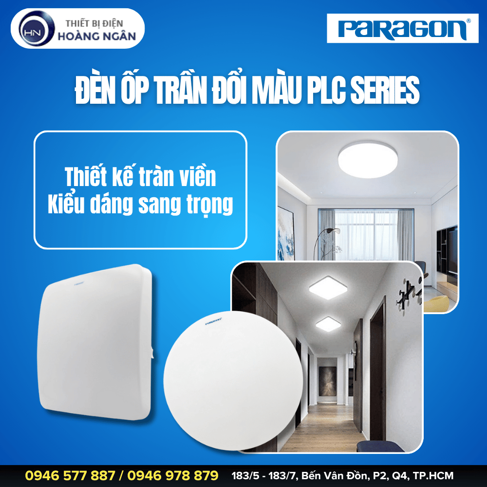 Đèn LED Ốp Trần Đổi Màu Paragon PLC Series - CCT