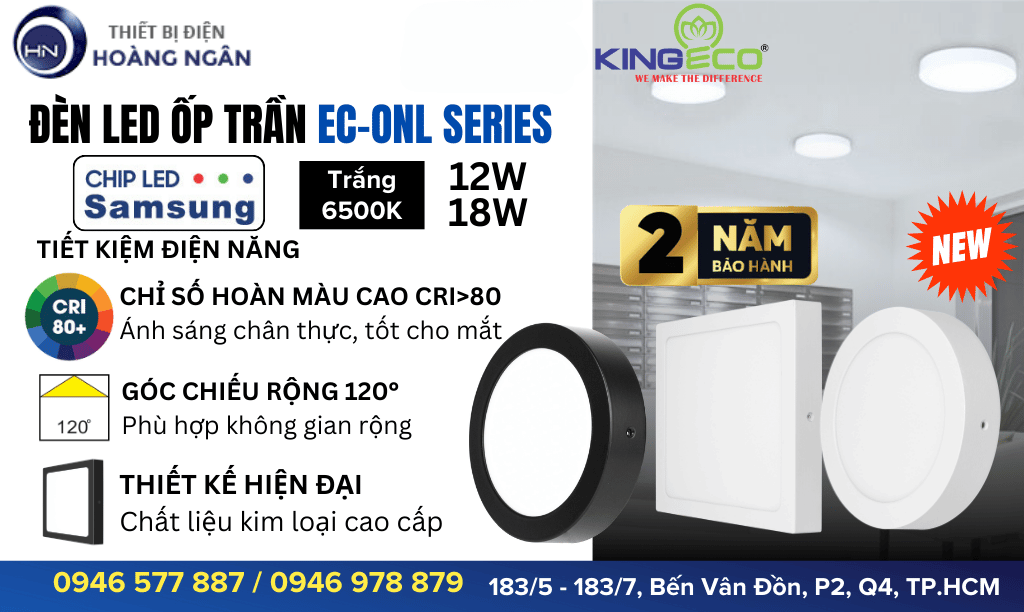 Đèn LED Ốp Trần EC-ONL KingEco