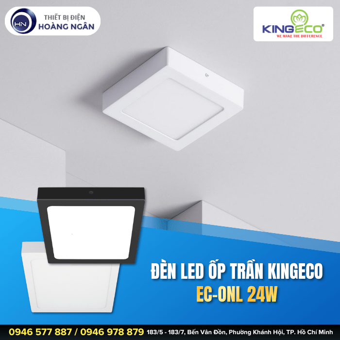 Đèn LED Ốp Trần KingEco EC-ONL Series 24W