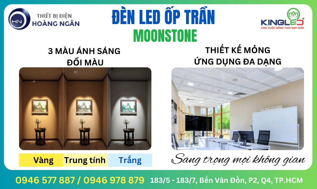 Đèn LED Ốp Trần Moonstone KingLed (ONL-SS Series) 