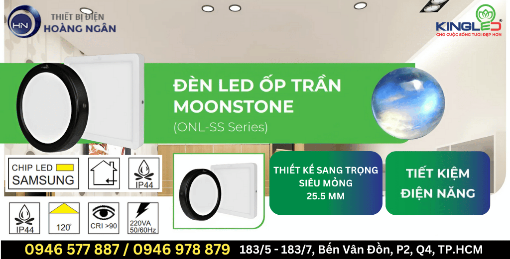 Đèn LED Ốp Trần Moonstone KingLed (ONL-SS Series) 