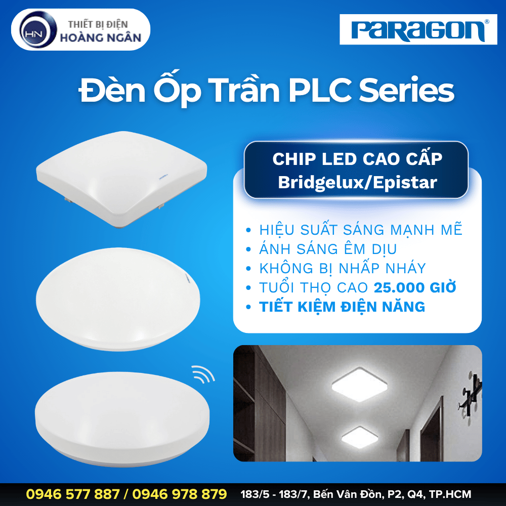 Đèn LED Ốp Trần Paragon PLC Series