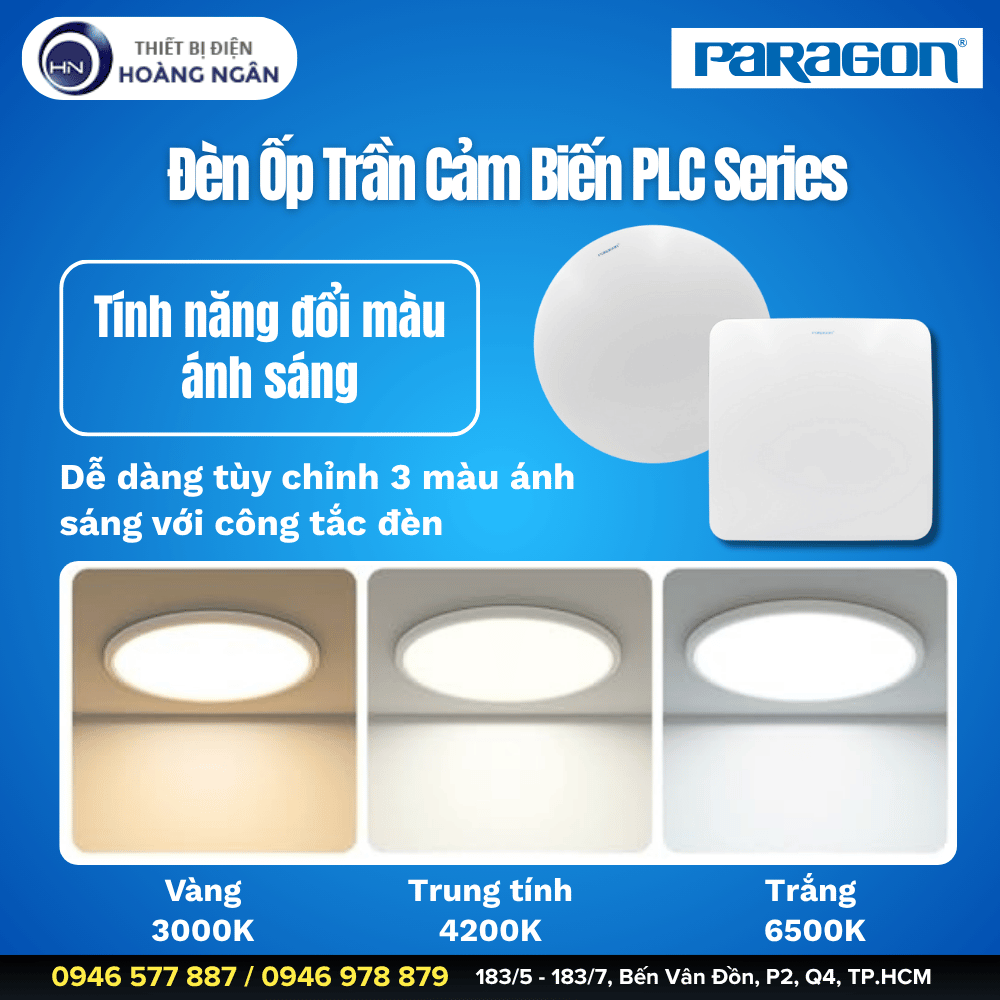 Đèn LED Ốp Trần Paragon PLC Series - SS