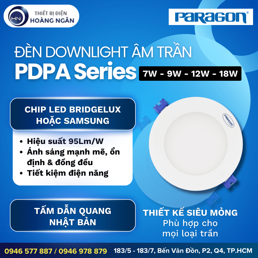 Đèn LED Panel Âm Trần Paragon PDPA Series - Dimmer